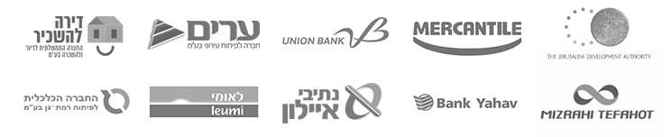 Leumi Bank Ltd. Mizrahi Tfachot Bank Ltd. Mercantile Discount Bank Ltd. Bank Igud (Union Bank). Bank Yahav. The Economic Society for Developing Ramat Gan. Arim Company Limited